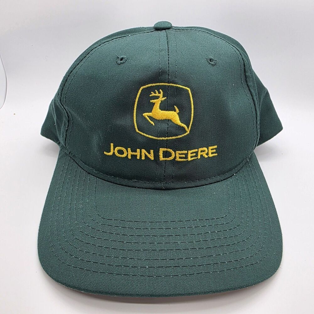John Deere Vintage‎ Yupoong Snapback Cap Hat Green Embroidered